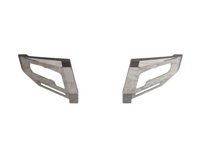 Road Armor iDentity Front Bumper WIDE End Pods; Raw Steel (16-18 RAM 2500)