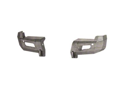 Road Armor iDentity Rear Bumper Shackle End Pods; Raw Steel (10-18 RAM 2500)