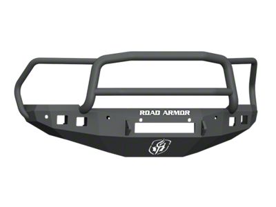 Road Armor Stealth Non-Winch Front Bumper with Lonestar Guard; Pre-Drilled for Front Parking Sensors; Textured Black (16-18 RAM 2500)