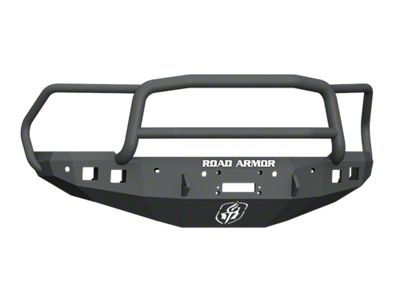 Road Armor Stealth Winch Front Bumper with Lonestar Guard; Pre-Drilled for Front Parking Sensors; Textured Black (16-18 RAM 2500)