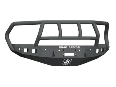 Road Armor Stealth Winch Front Bumper with Titan II Guard; Pre-Drilled for Front Parking Sensors; Textured Black (16-18 RAM 2500)