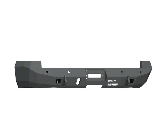 Road Armor Stealth Winch Rear Bumper; Pre-Drilled for Backup Sensors; Textured Black (10-18 RAM 2500)