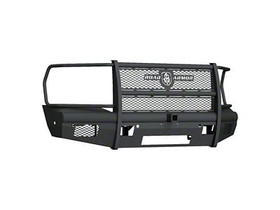 Road Armor Vaquero Non-Winch Front Bumper with Full Guard and 2-Inch Receiver Hitch; Textured Black (19-24 RAM 2500)
