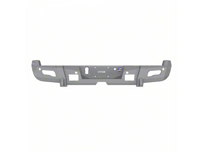 Road Armor iDentity Hyve Mesh Rear Bumper with Shackle End Pods and Accent Lights; Raw Steel (10-18 RAM 3500)