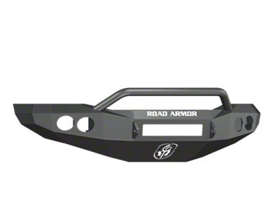 Road Armor Stealth Non-Winch Front Bumper with Pre-Runner Guard; Textured Black (06-09 RAM 3500)
