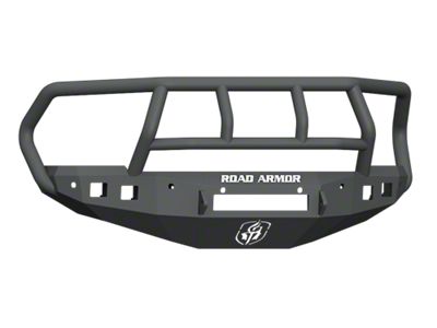 Road Armor Stealth Non-Winch Front Bumper with Titan II Guard; Pre-Drilled for Front Parking Sensors; Textured Black (16-18 RAM 3500)