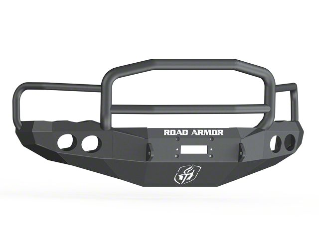 Road Armor Stealth Winch Front Bumper with Lonestar Guard; Textured Black (03-05 RAM 3500)