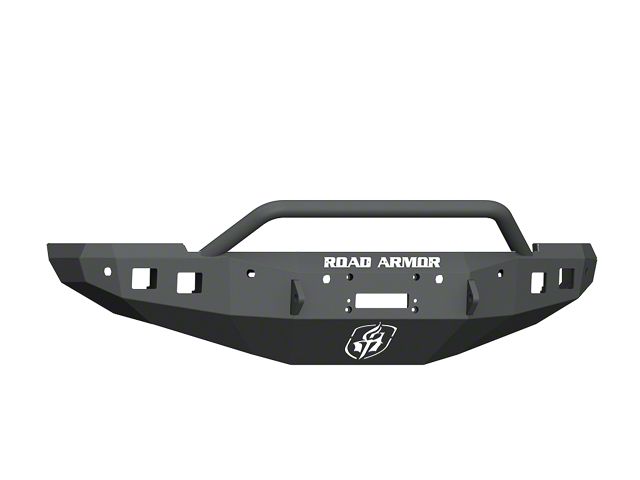 Road Armor Stealth Winch Front Bumper with Pre-Runner Guard; Pre-Drilled for Front Parking Sensors; Textured Black (16-18 RAM 3500)