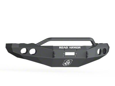 Road Armor Stealth Winch Front Bumper with Pre-Runner Guard; Textured Black (03-05 RAM 3500)