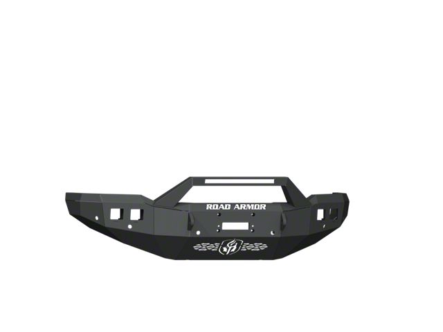 Road Armor Stealth Winch Front Bumper with Sheetmetal Pre-Runner Guard; Textured Black (19-24 RAM 3500)