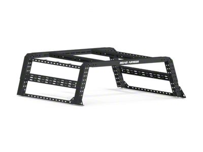 Road Armor TRECK Overland Adjustable Bed Rack System; Textured Black (10-24 RAM 3500 w/ 6.4-Foot Box)