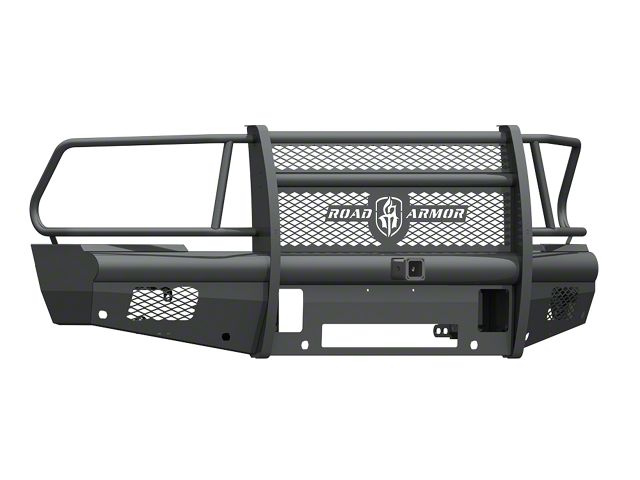 Road Armor Vaquero Non-Winch Front Bumper with Full Guard and 2-Inch Receiver Hitch; Textured Black (10-18 RAM 3500)