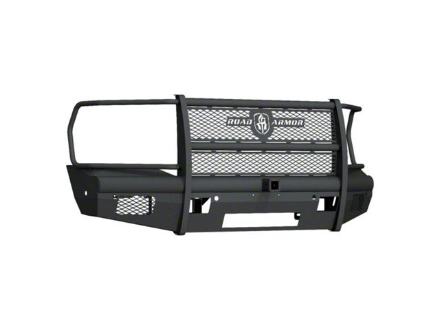 Road Armor Vaquero Non-Winch Front Bumper with Full Guard and 2-Inch Receiver Hitch; Textured Black (19-24 RAM 3500)