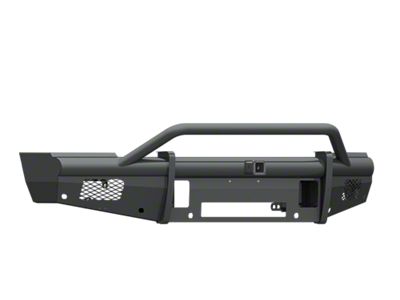 Road Armor Vaquero Non-Winch Front Bumper with Pre-Runner Guard and 2-Inch Receiver Hitch; Textured Black (10-18 RAM 3500)