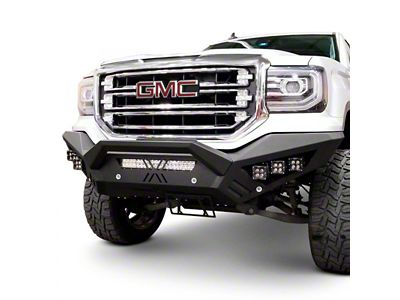 Road Armor Spartan Front Bumper; Textured Black (16-18 Sierra 1500)