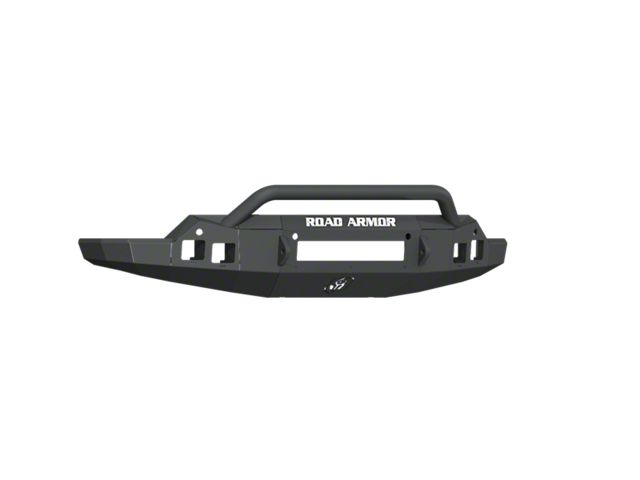 Road Armor Stealth Non-Winch Front Bumper with Pre-Runner Guard; Textured Black (19-21 Sierra 1500)