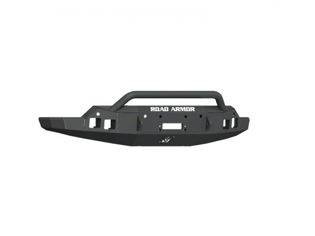 Road Armor Stealth Winch Front Bumper with Pre-Runner Guard; Textured Black (19-21 Sierra 1500)