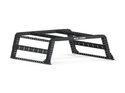 Road Armor TRECK Overland Adjustable Bed Rack System; Textured Black (07-21 Sierra w/ 6.50-Foot Standard Box)