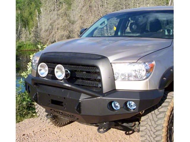Road Armor iDentity Hyve Mesh Front Bumper with Smooth Center Section, WIDE End Pods, X3 Cube Light Pods and Accent Lights; Raw Steel (15-19 Sierra 2500 HD)