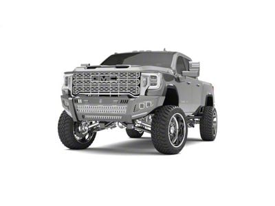 Road Armor iDentity Hyve Mesh Front Bumper with Double Cube Light Pods; Raw Steel (20-23 Sierra 2500 HD)