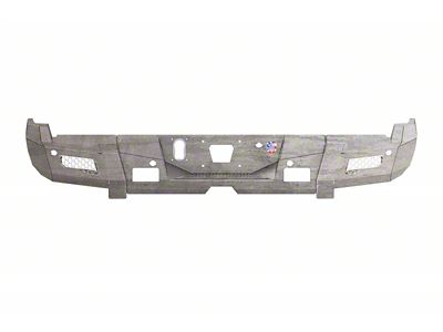 Road Armor iDentity Hyve Mesh Rear Bumper with Non-Shackle End Pods and Accent Lights; Raw Steel (15-19 Sierra 2500 HD)