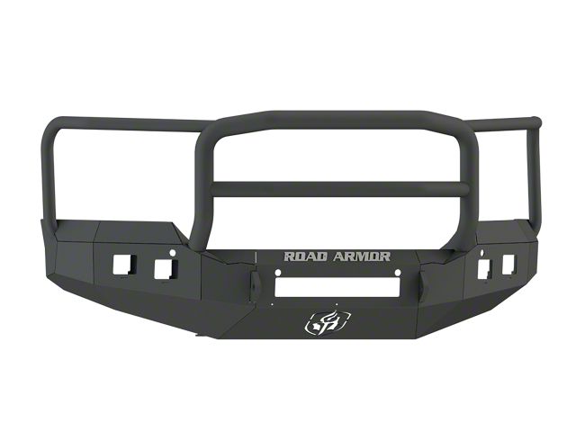 Road Armor Stealth Non-Winch Front Bumper with Lonestar Guard; Textured Black (15-19 Sierra 2500 HD)