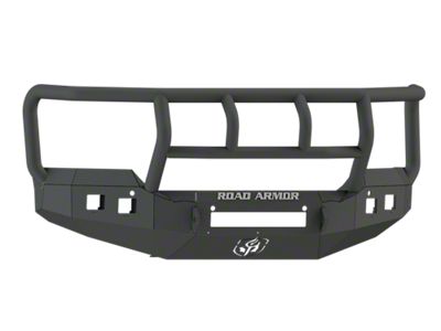 Road Armor Stealth Non-Winch Front Bumper with Titan II Guard; Textured Black (15-19 Sierra 2500 HD)