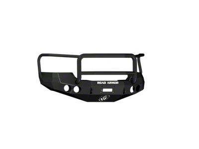 Road Armor Stealth Winch Front Bumper with Lonestar Guard; Textured Black (07-10 Sierra 2500 HD)