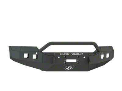 Road Armor Stealth Winch Front Bumper with Pre-Runner Guard; Textured Black (15-19 Sierra 2500 HD)