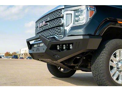 Road Armor Skid Plate for Spartan Front Bumper; Textured Black (20-25 Sierra 3500 HD)