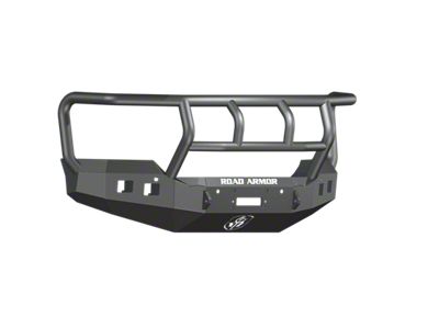 Road Armor Stealth Winch Front Bumper with Titan II Guard; Textured Black (15-19 Sierra 3500 HD)