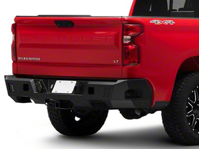 Road Armor Spartan Rear Bumper; Textured Black (19-25 Silverado 1500)
