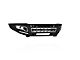 Road Armor iDentity Beauty Ring Front Bumper with Shackle Center Section, Standard End Pods, X2 Cube Light Pods and Accent Lights; Textured Black (15-19 Silverado 2500 HD)