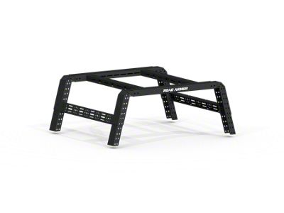 Road Armor TRECK Adjustable Bed Rack System; Textured Black (07-24 Silverado 2500 HD w/ 6.50-Foot Standard Box)