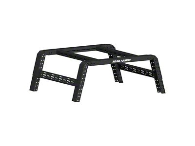 Road Armor TRECK Adjustable Bed Rack System; Textured Black (07-25 Silverado 2500 HD w/ 6.50-Foot & 6.90-Foot Standard Box)