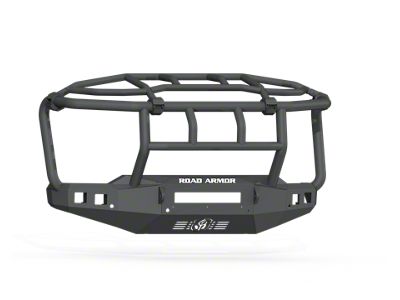 Road Armor Stealth Non-Winch Front Bumper with Intimidator Guard; Textured Black (20-23 Silverado 3500 HD)