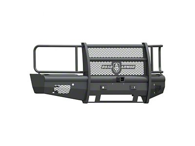Road Armor Vaquero Non-Winch Front Bumper with Full Guard and 2-Inch Receiver Hitch; Textured Black (15-19 Silverado 3500 HD)