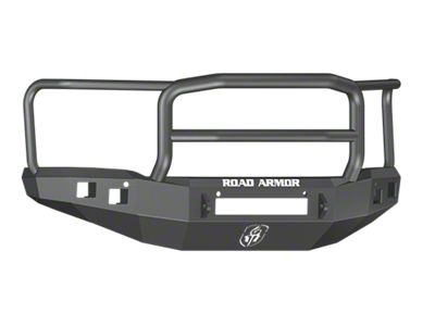 Road Armor Stealth Non-Winch Front Bumper with Lonestar Guard; Satin Black (14-15 Sierra 1500)