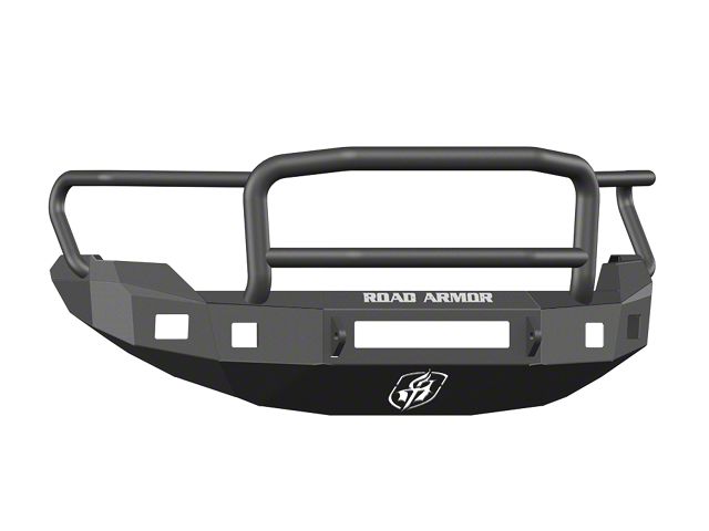 Road Armor Stealth Non-Winch Front Bumper with Lonestar Guard and Square Light Mounts; Satin Black (09-14 F-150, Excluding Raptor)