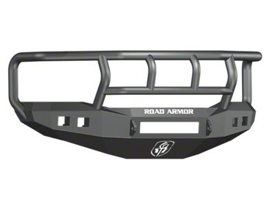 Road Armor Stealth Non-Winch Front Bumper with Titan II Guard and Square Light Mounts; Satin Black (06-08 RAM 1500)