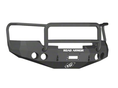 Road Armor Stealth Winch Front Bumper with Lonestar Guard; Satin Black (07-13 Sierra 1500)