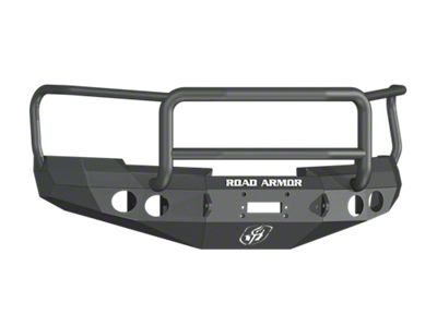 Road Armor Stealth Winch Front Bumper with Lonestar Guard; Satin Black (07-13 Silverado 1500)