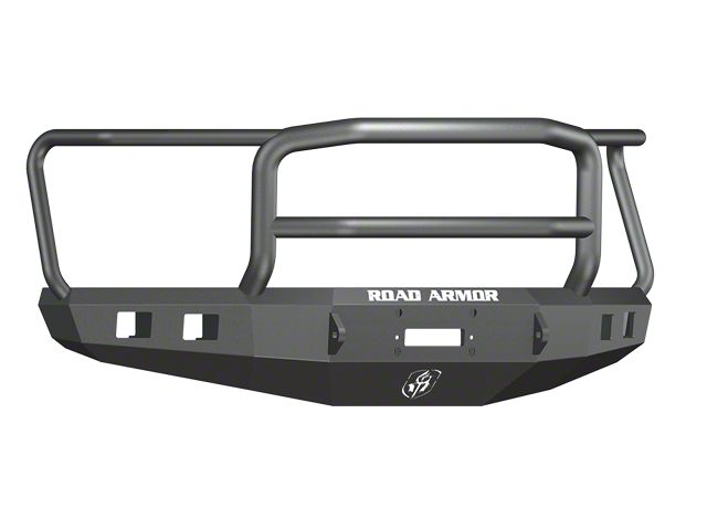 Road Armor Stealth Winch Front Bumper with Lonestar Guard; Satin Black (15-17 F-150, Excluding Raptor)
