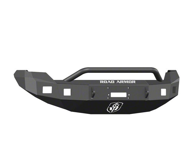 Road Armor Stealth Winch Front Bumper with Pre-Runner Guard and Square Light Mounts; Satin Black (09-14 F-150, Excluding EcoBoost & Raptor)