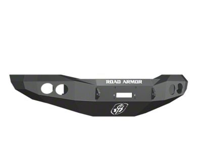 Road Armor Stealth Winch Front Bumper with Round Light Mounts; Satin Black (06-08 RAM 1500)