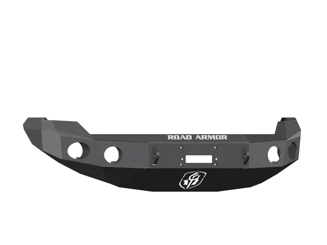 Road Armor Stealth Winch Front Bumper with Round Light Mounts; Satin Black (09-14 F-150, Excluding EcoBoost & Raptor)