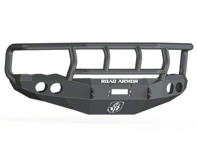 Road Armor Stealth Winch Front Bumper with Titan II Guard; Satin Black (02-05 RAM 1500)