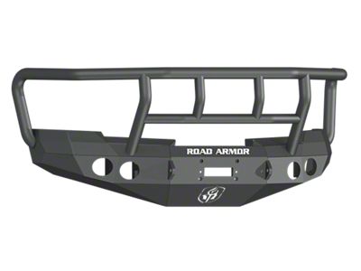 Road Armor Stealth Winch Front Bumper with Titan II Guard; Satin Black (07-13 Silverado 1500)