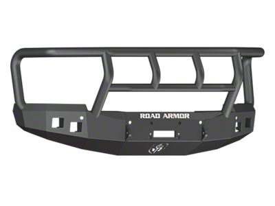 Road Armor Stealth Winch Front Bumper with Titan II Guard; Satin Black (14-15 Silverado 1500)