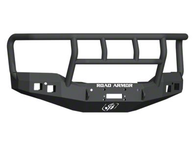 Road Armor Stealth Winch Front Bumper with Titan II Guard; Satin Black (16-18 Sierra 1500)